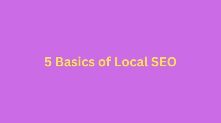 5 basics of local seo