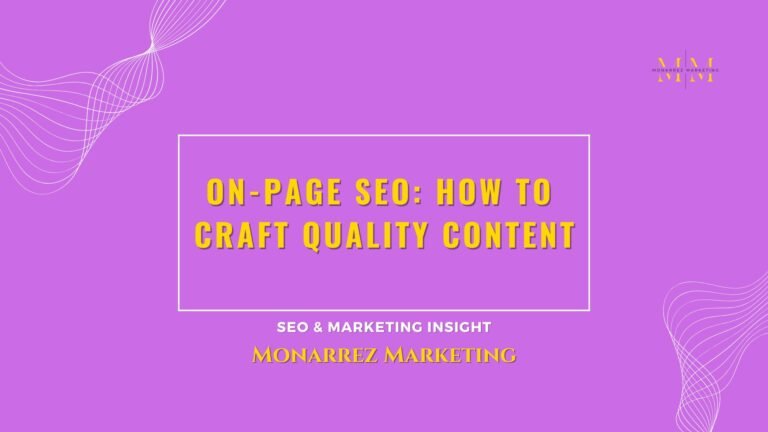 onpage seo and quality content