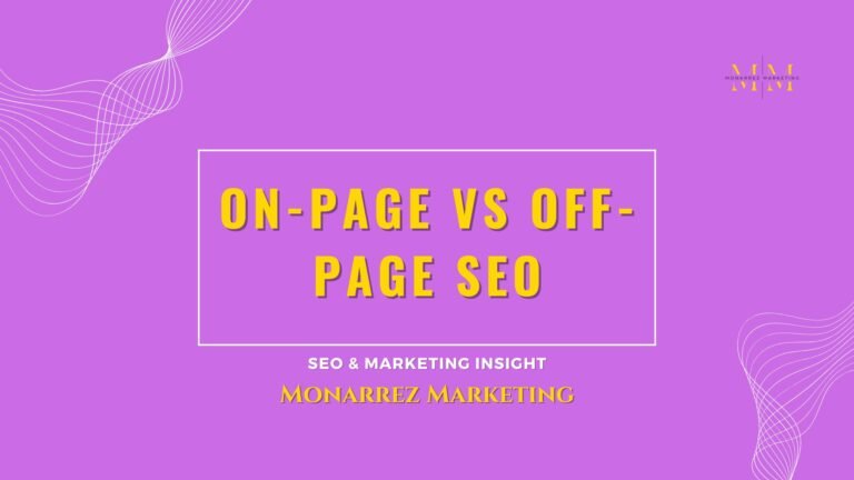 On-page SEO services vs off-page SEO services